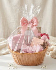 Wooden rattan basket gift wrap - view 2 | Eli&Eli