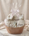 Wooden rattan basket gift wrap, design 2 - Eli&Eli Dubai