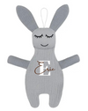 Bunny pacifier holder clip in grey for babies - Eli&Eli Dubai