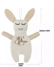 Bunny pacifier holder in grey - view 3 | Eli&Eli