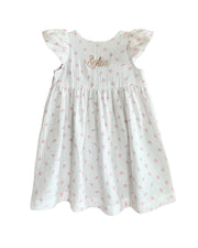 Emma boho muslin dress poppy flowers white - view 3 | Eli&Eli