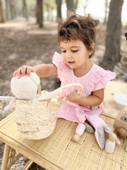 Frany May muslin romper light pink - view 4 | Eli&Eli