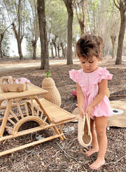 Frany May muslin romper light pink - view 5 | Eli&Eli