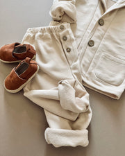 French terry baby and kids set in beige - view 15 | Eli&Eli