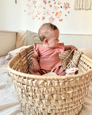 Girls terry ruffled cherry set in magnolia blush - view 8 | Eli&Eli