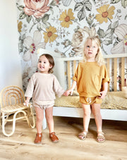 Kids Cotton Waffle Set - Toffee Brown - view 11 | Eli&Eli