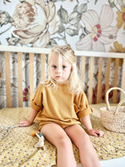 Kids Cotton Waffle Set - Toffee Brown - view 12 | Eli&Eli