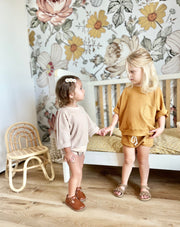 Kids Cotton Waffle Set - Toffee Brown - view 13 | Eli&Eli