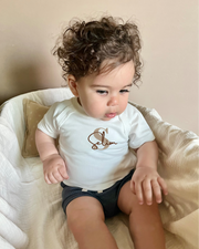 Kids terry waffle set in marine white navy - view 9 | Eli&Eli