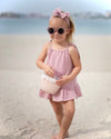 Luna top and bloomer set with headband for baby girls, 3 pieces - Eli&Eli Dubai