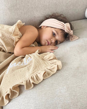 Ruffle Cotton Luxury Muslin Blanket - view 17 | Eli&Eli