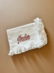 Ruffle Cotton Luxury Muslin Blanket - view 18 | Eli&Eli