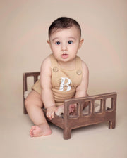 Terry romper in walnut brown - view 2 | Eli&Eli