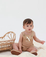 Terry romper in walnut brown - view 3 | Eli&Eli