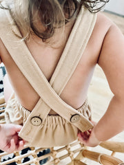 Terry romper in walnut brown - view 9 | Eli&Eli