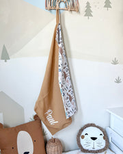 Personalised cotton muslin baby blanket, colour selection - view 6 | Eli&Eli