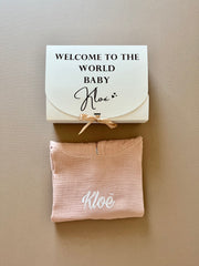 Hooded muslin poncho in dusty pink - view 5 | Eli&Eli