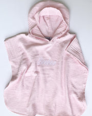 Personalised hooded muslin poncho, colour selection - view 5 | Eli&Eli