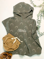 Personalised hooded muslin poncho, colour selection - view 6 | Eli&Eli