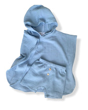 Personalised hooded muslin poncho, colour selection - view 8 | Eli&Eli