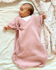 Personalised 0.5 TOG kimono muslin sleeping bag for newborn girls - Eli&Eli Dubai