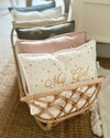Personalised muslin deco and sleep baby pillow, colour selection - Eli&Eli Dubai