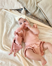 Personalised muslin comforter blanket Rabbit Blush - view 5 | Eli&Eli