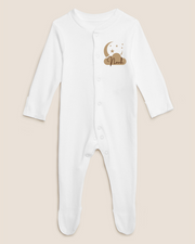 White cotton baby overall cloud pink - view 4 | Eli&Eli