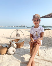 White kids t-shirt with letter print - view 3 | Eli&Eli