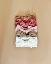 Ribbed baby headband with bow - view 2 | Eli&Eli