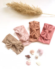Ribbed baby headband with bow - view 3 | Eli&Eli
