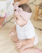 Ribbed baby headband with bow - view 5 | Eli&Eli