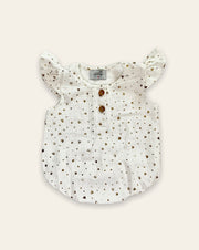Susi ruffled muslin romper - view 3 | Eli&Eli