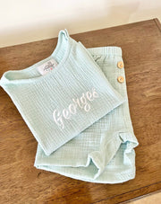 Unisex boho muslin shirt for babies and toddlers - view 6 | Eli&Eli