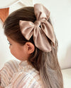 Velvet hair clip in brown for babies, toddlers and girls - Eli&Eli Dubai